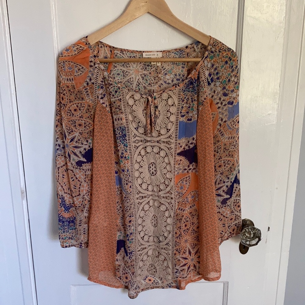 Anthropologie Meadow Rue Sheer Blouse